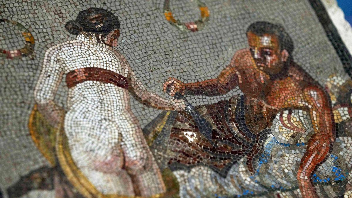 Erotic mosaic stolen by Nazi captain returns to Pompeii