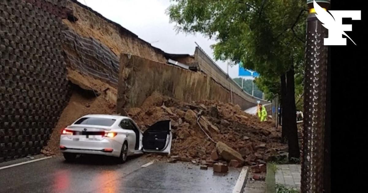 Routes inondées, camions submergés, un millier de personnes évacuées... Les images d’un épisode de pluie meurtrier en Corée du Sud