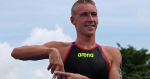 Mondiaux de natation: Marc-Antoine Olivier prend le bronze sur 3 km en eau libre