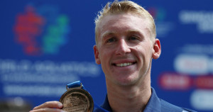 Natation : «c’était intense», assure Marc-Antoine Olivier, de nouveau en bronze aux Mondiaux sur 5 km en eau libre