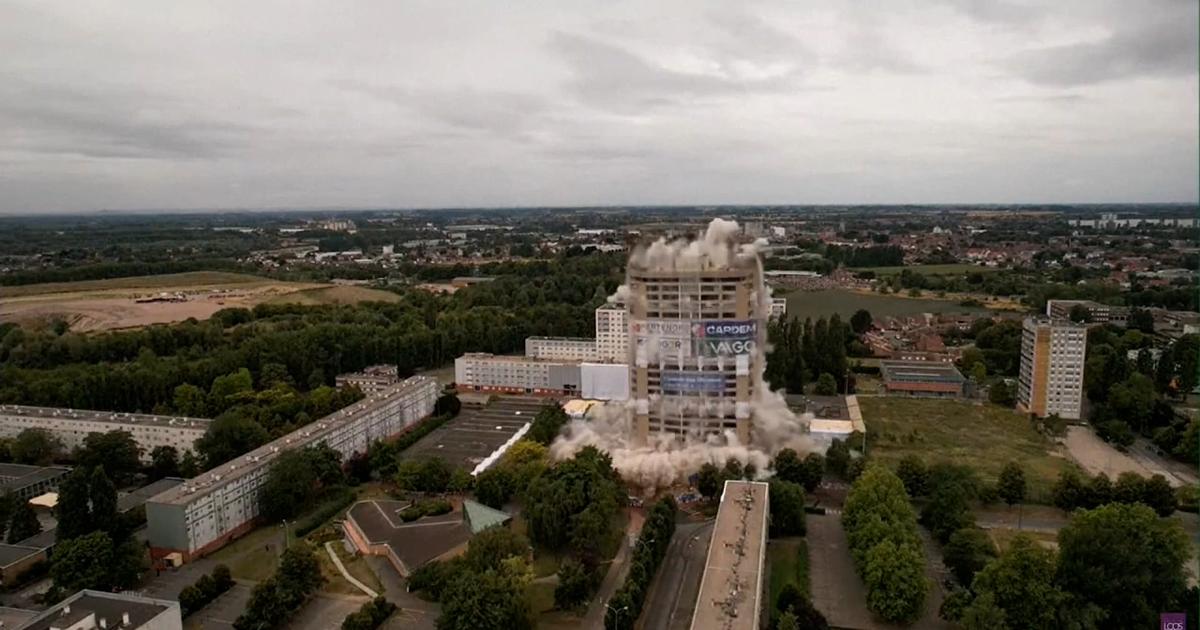 800 kilos d’explosifs, nuage de poussière… Les images impressionnantes du foudroyage d’une tour résidentielle de 95 mètres de haut près de Lille