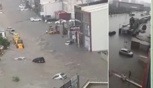 بالفيديو...غرق جماعي للسيارات نتيجة الأمطار الغزيرة في الصين