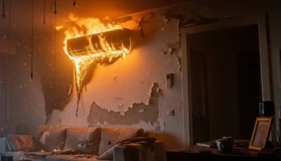 انفجار مكيف هواء يقتل أسرة كاملة ويحوّل منزلهم إلى كتلة لهب في بغداد