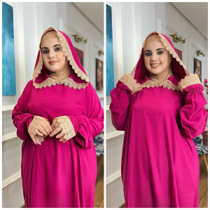 عباية رمضان فاخرة بتصميم أنيق ولمسات دانتيل راقية