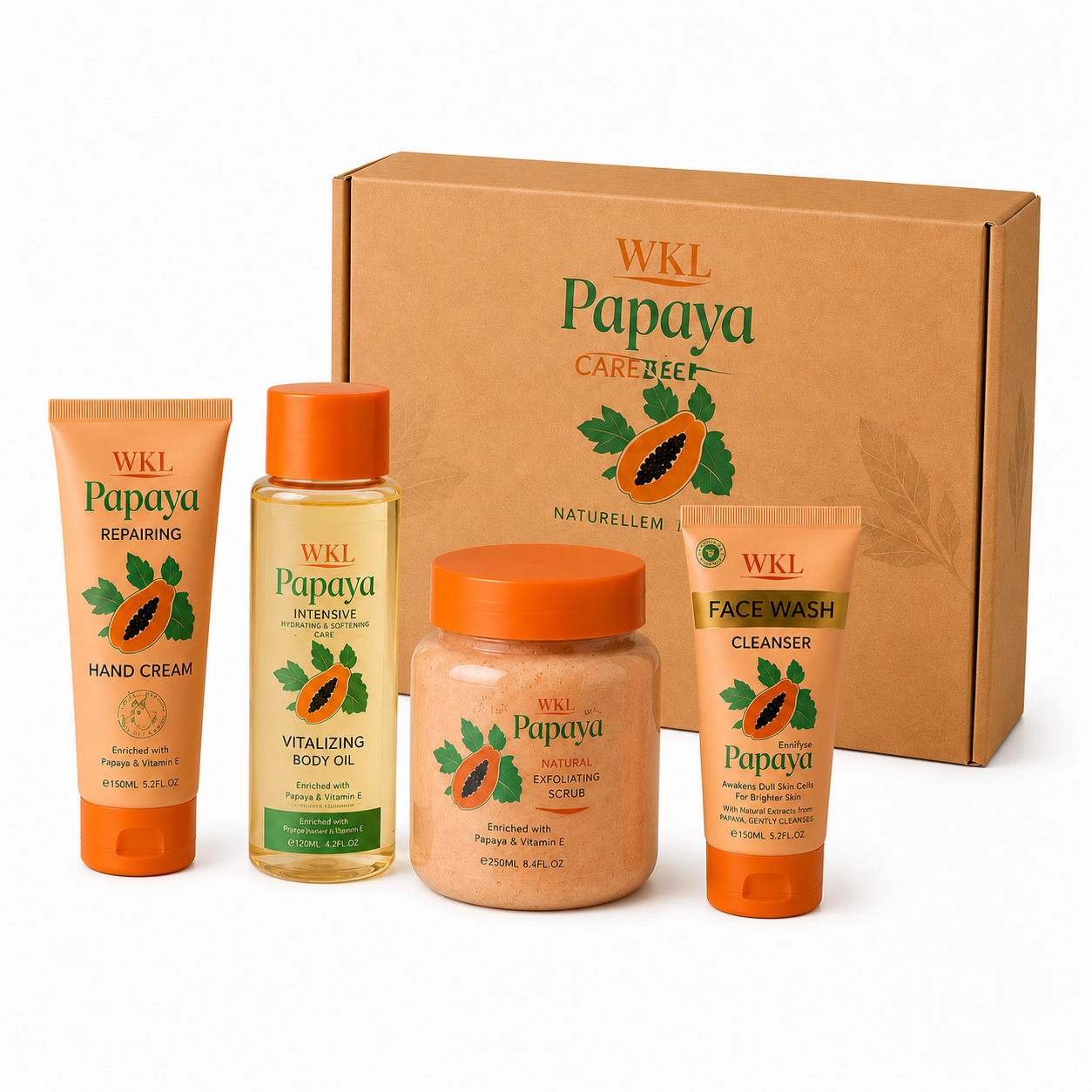 Coffret Soin Complet à la Papaye WKL – Hydratation & Éclat Naturel