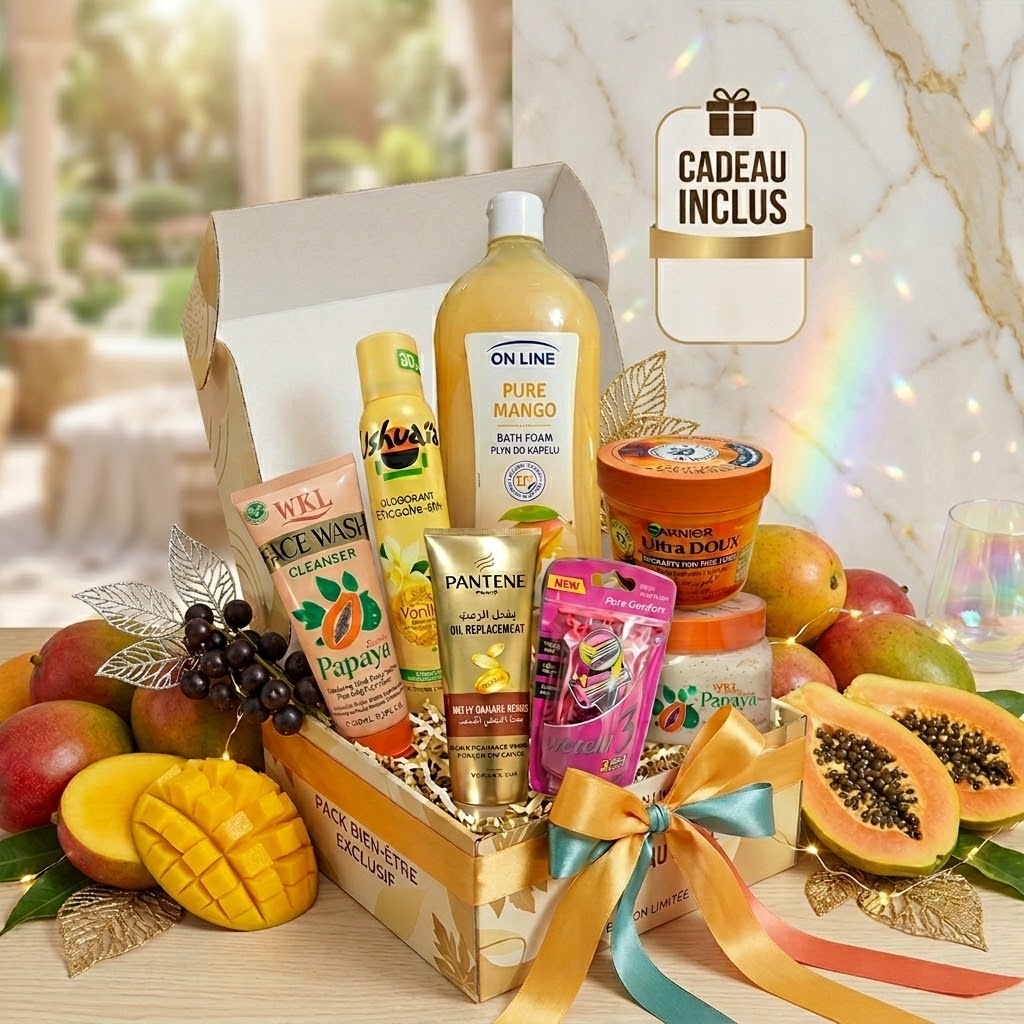 🎁 Pack Bien-Être Tropical – Soin Complet Visage & Corps + Cadeau Inclus