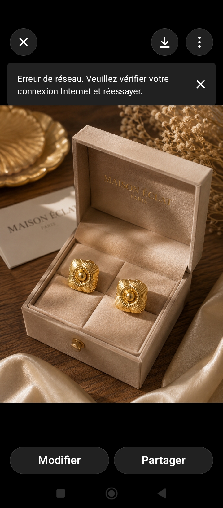 Boucles d'oreilles dorées- élégance intemporelle