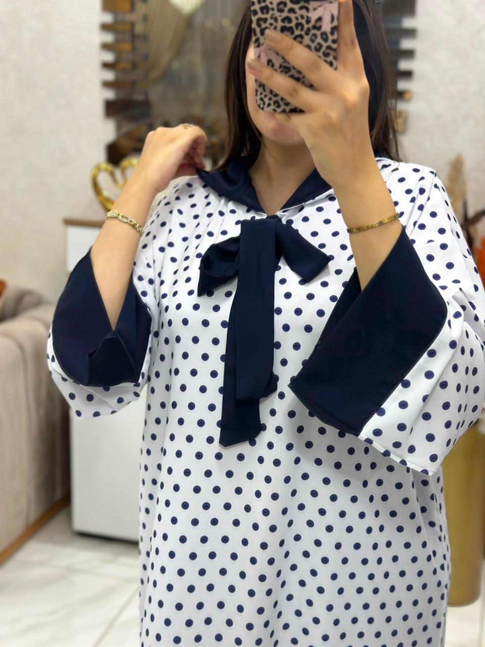 رواق قاسميRK جلابة بالكرافطة djelaba  L xl xxl xxxl توب كريب crepe التمن 290درهم