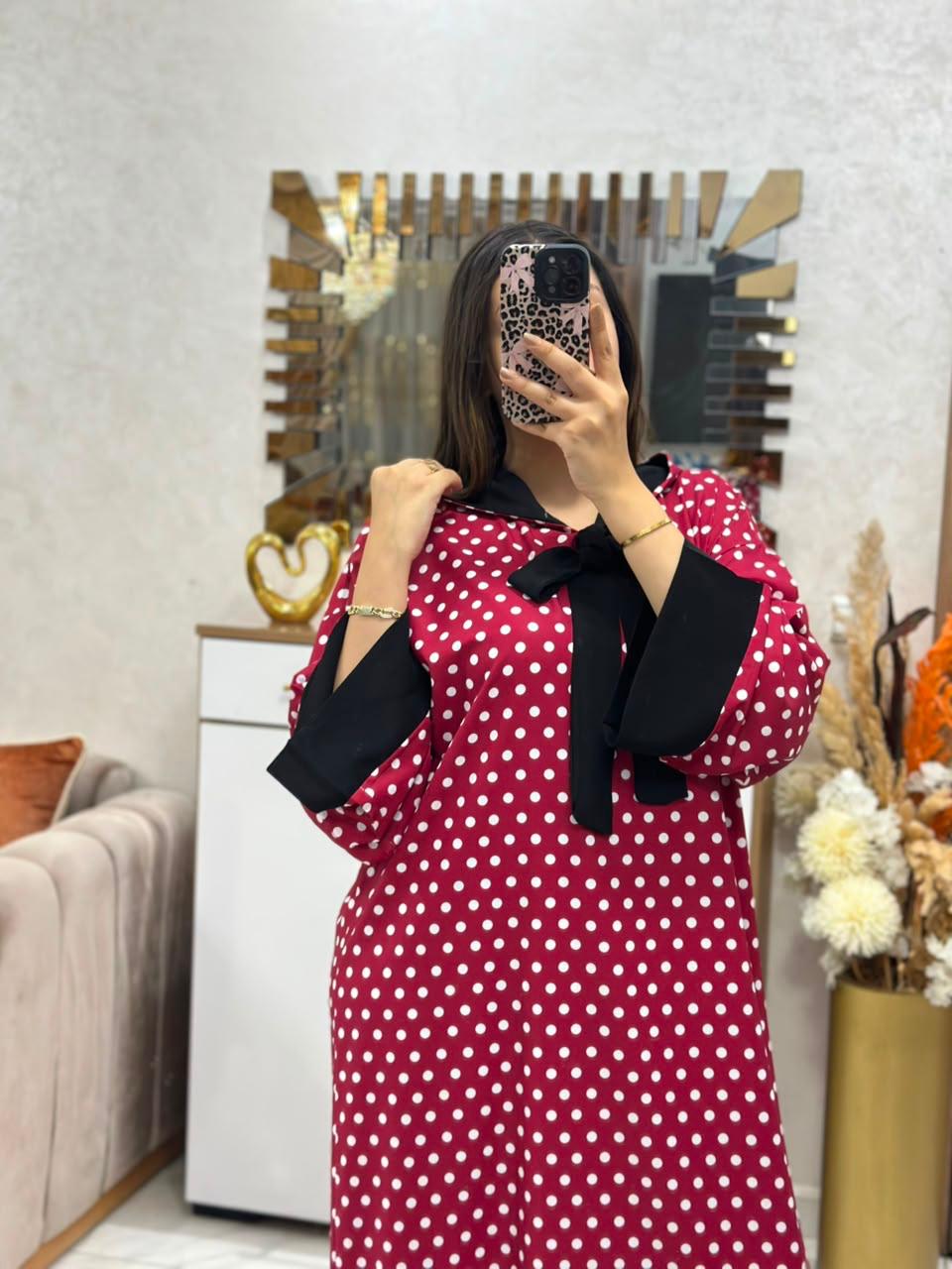 رواق قاسميRK جلابة بالكرافطة djelaba  L xl xxl xxxl توب كريب crepe التمن 290درهم