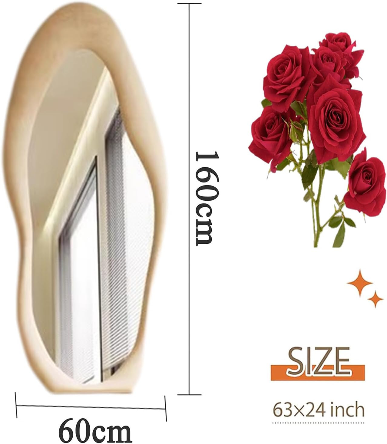 Miroir Wavy Ce miroir de sol est vraiment spécial.