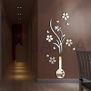 مرآة على شكل مزهرية ديكور منزلي