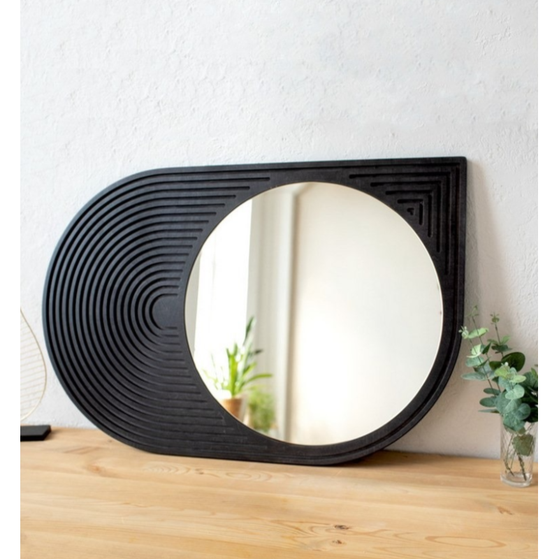 Miroir artistique noir
