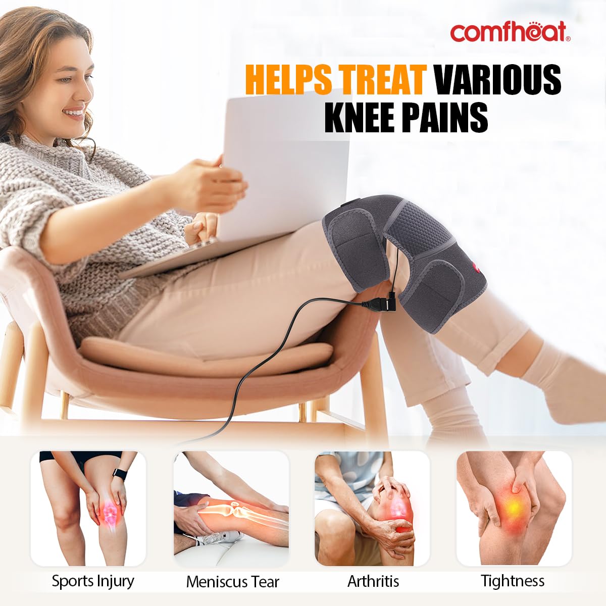 وداعاً لألم المفاصل: جهاز تدليك الركبة الحراري لعلاج البرودة