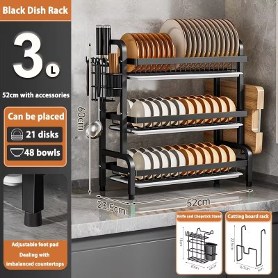 رف مطبخ متعدد الوظائف من الفولاذ المقاوم – حل أنيق لتوفير المساحة