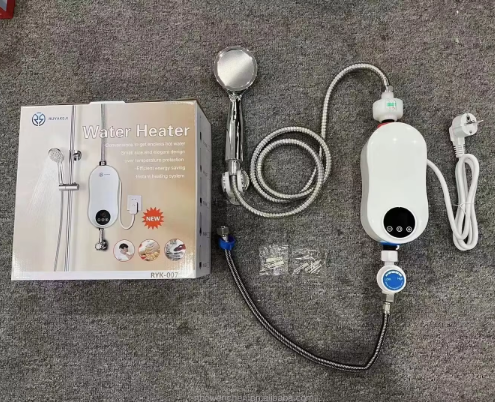 دش كهربائي محمول فوري لتسخين الماء في ثوانٍ – آمن وموفر للطاقة