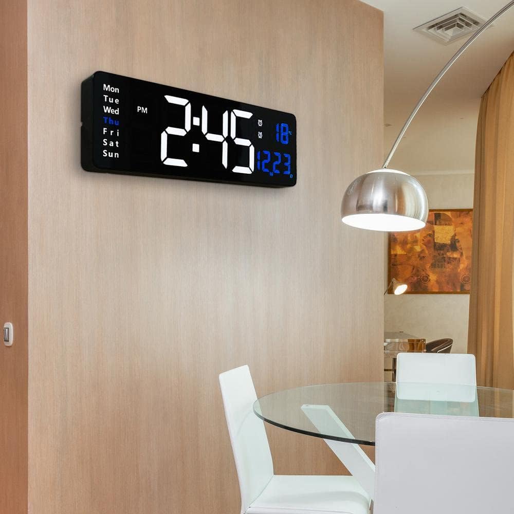 ساعة رقمية ذكية - متعدد الوظائف بشاشة LED واضحة وسهلة القراءة