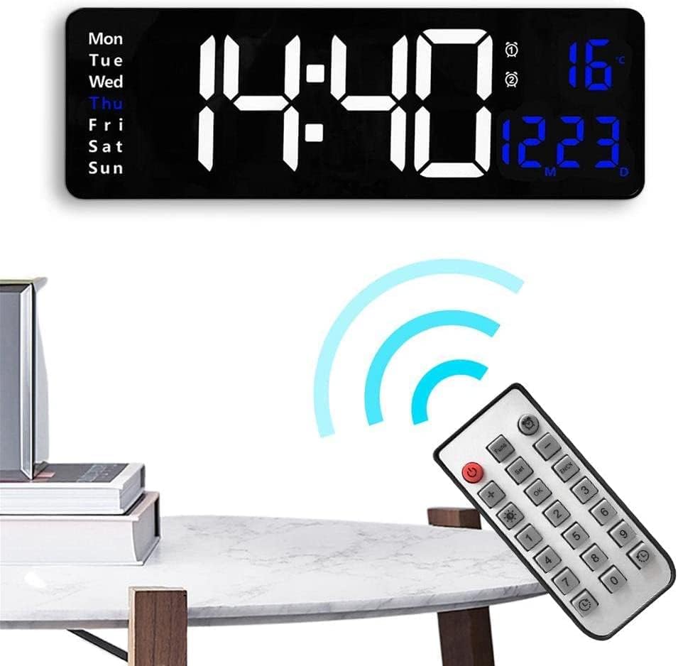 ساعة رقمية ذكية - متعدد الوظائف بشاشة LED واضحة وسهلة القراءة