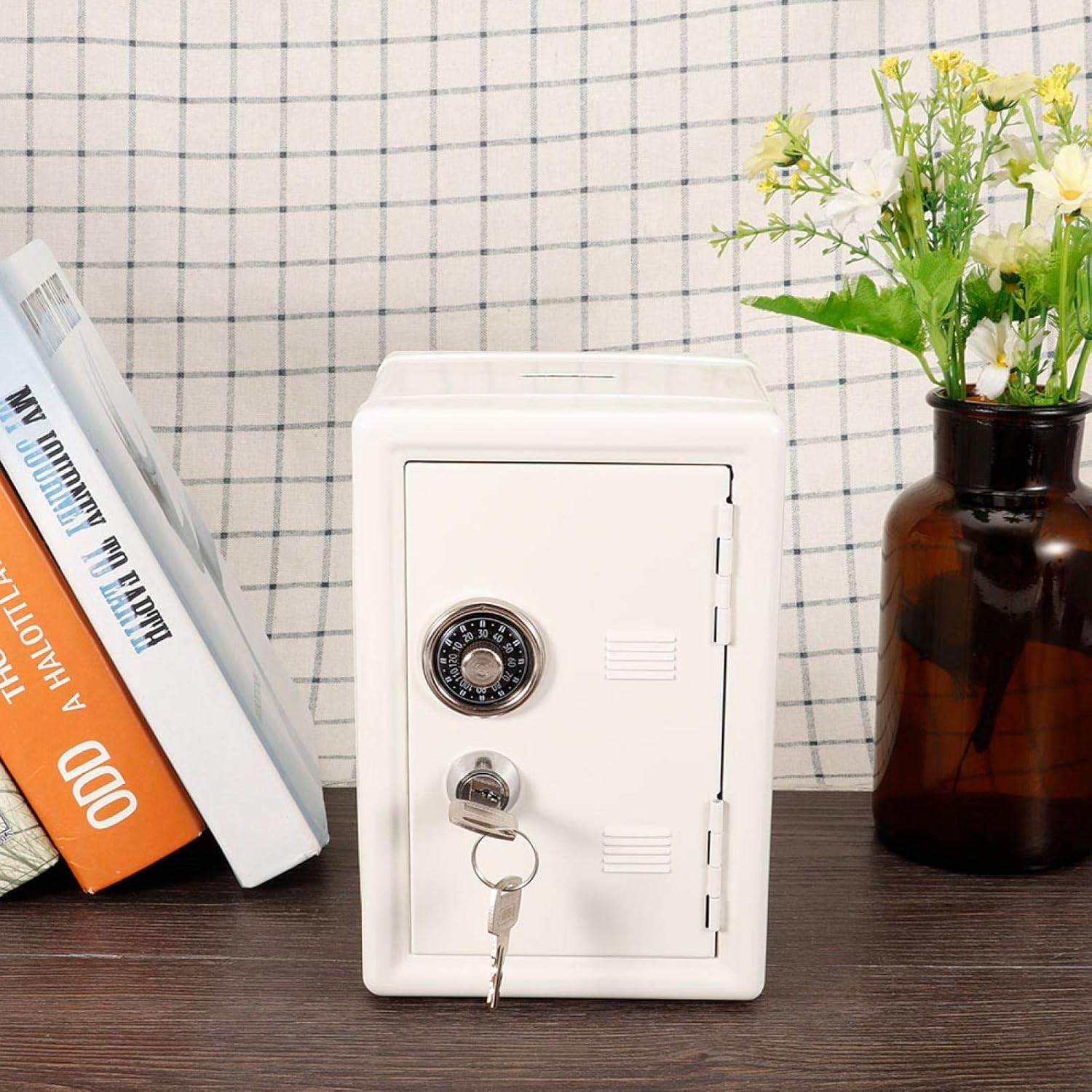 صندوق تخزين صغير آمن للمجوهرات والنقود بتصميم أنيق