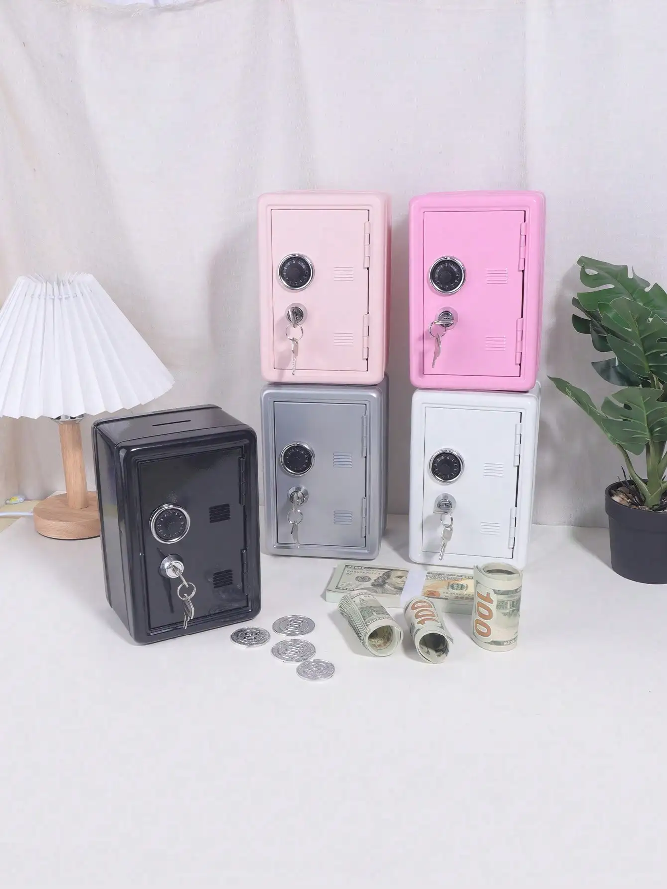 صندوق تخزين صغير آمن للمجوهرات والنقود بتصميم أنيق