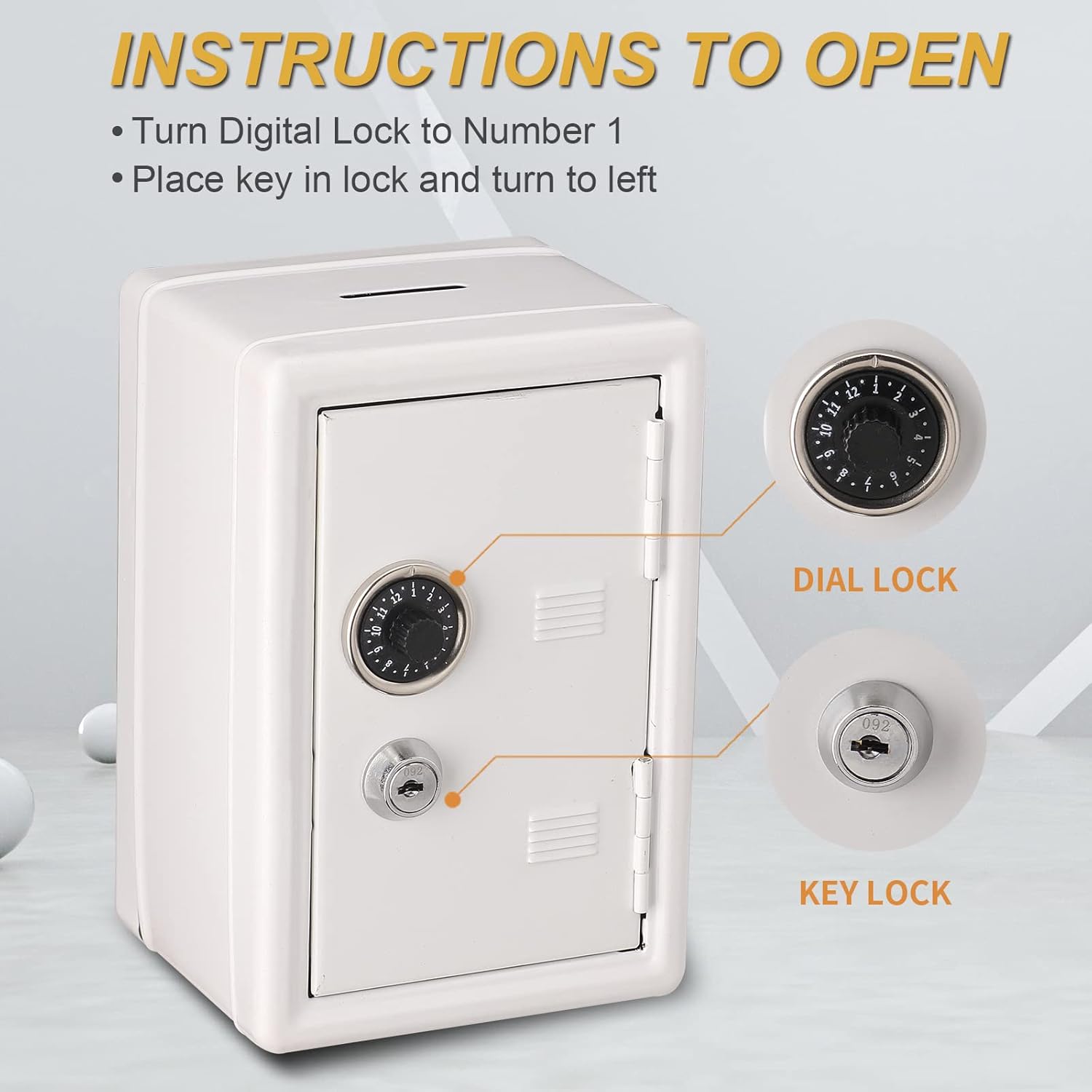 صندوق تخزين صغير آمن للمجوهرات والنقود بتصميم أنيق