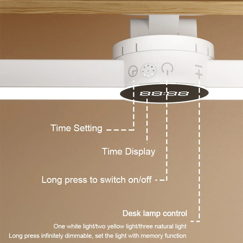 مصباح نوم عصري بإضاءة مريحة ومنبه وساعة رقمية حديثة