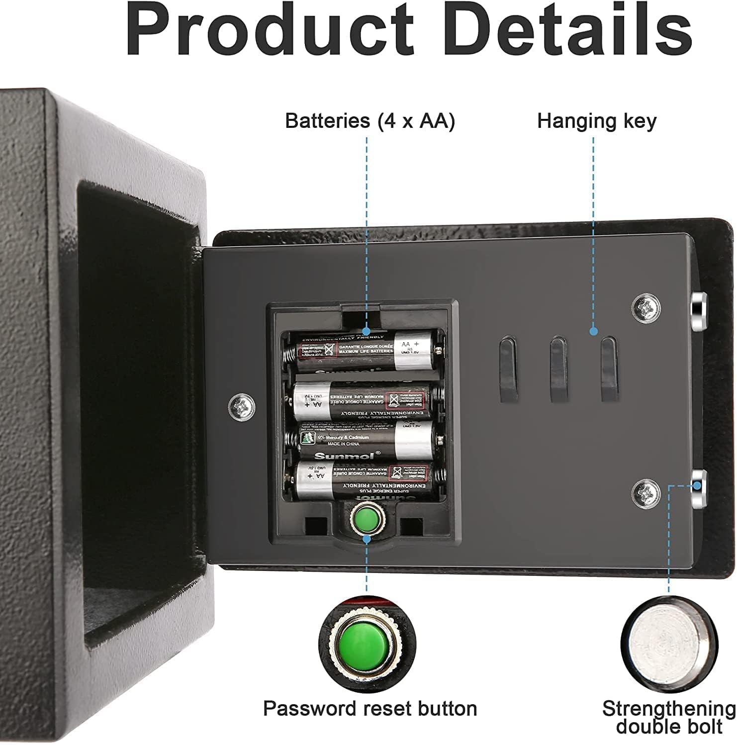 خزانة أمان إلكترونية بكلمة سر تحافظ على نقودك ومجوهراتك