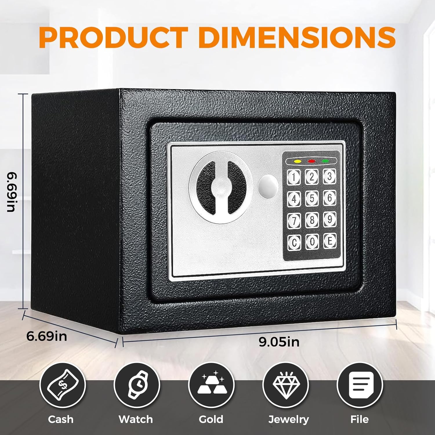 خزانة أمان إلكترونية بكلمة سر تحافظ على نقودك ومجوهراتك