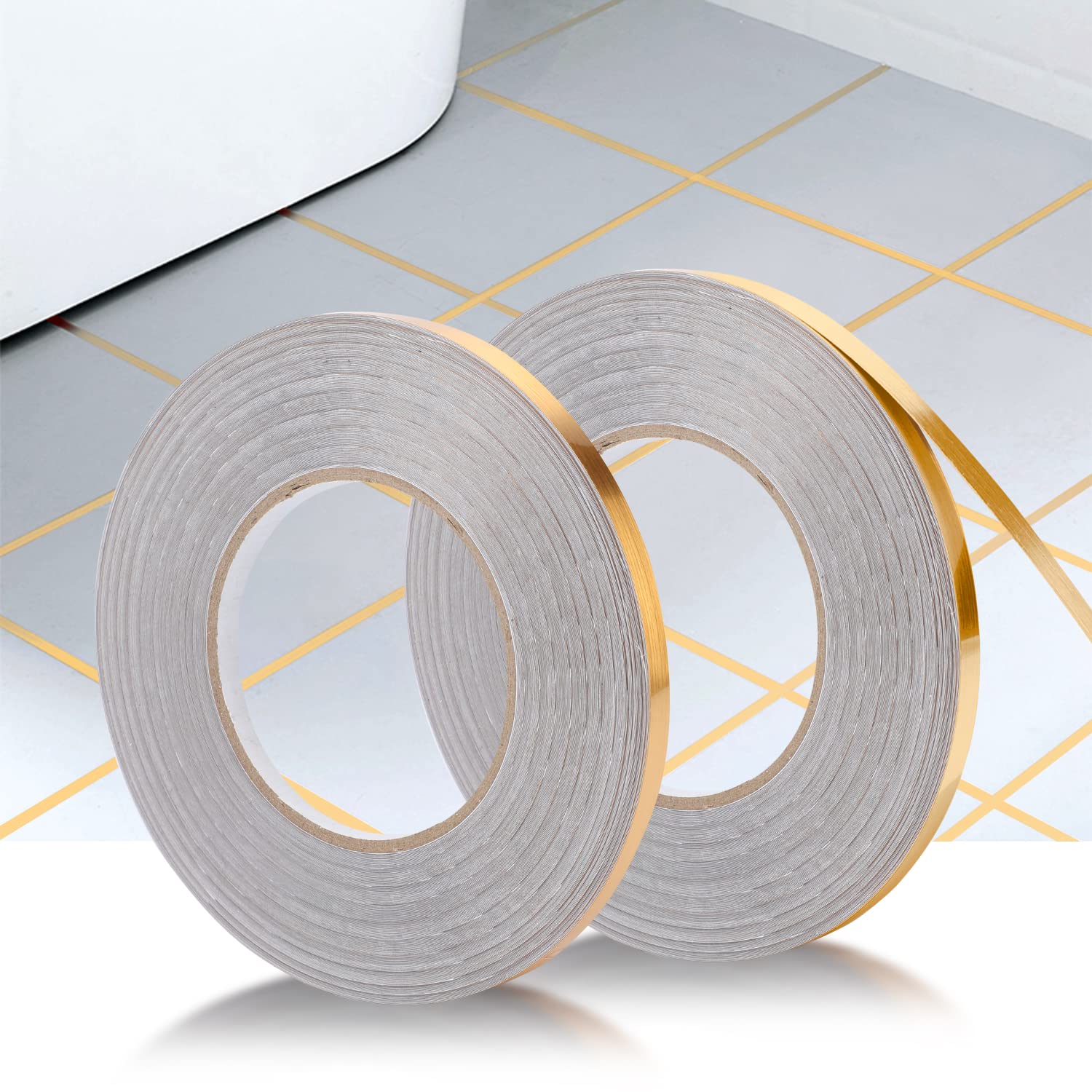 شريط تزيين ذهبي للجدران والخزائن 50 متر 2 سم تركيب سريع
