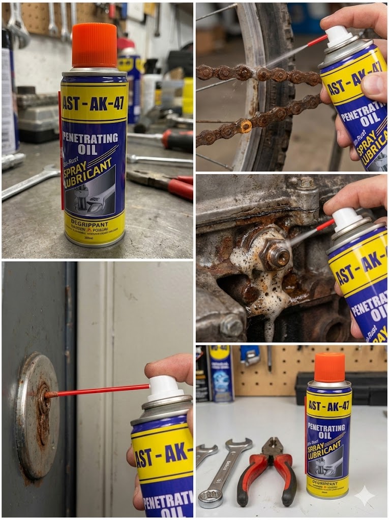 FAST AK-47 بخاخ تشحيم قوي للمفصلات والأقفال ضد الصرير