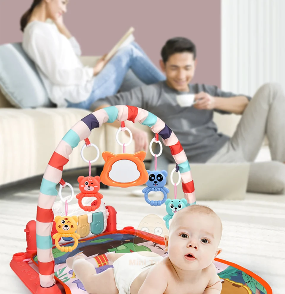 سجادة لعب للأطفال مع بيانو تفاعلي 3 في 1 لتنمية المهارات