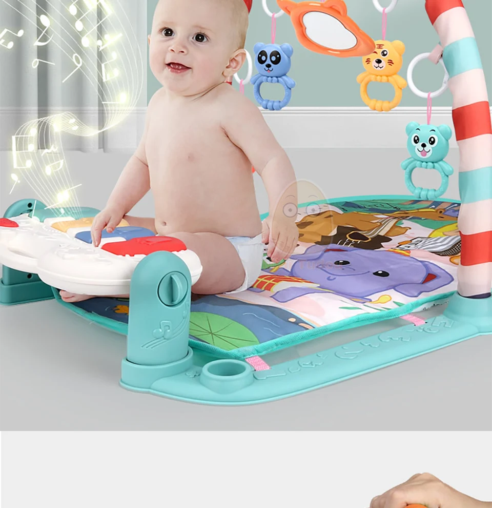 سجادة لعب للأطفال مع بيانو تفاعلي 3 في 1 لتنمية المهارات