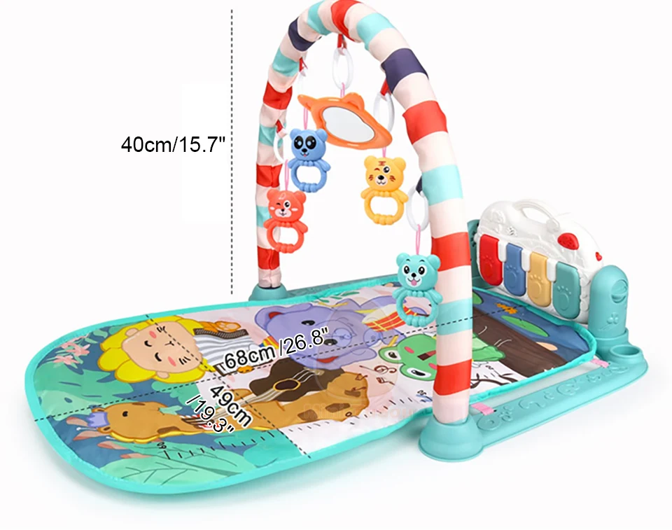 سجادة لعب للأطفال مع بيانو تفاعلي 3 في 1 لتنمية المهارات