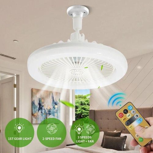 مروحة سقف مزودة بإضاءة LED مع ريموت وتحكم كامل